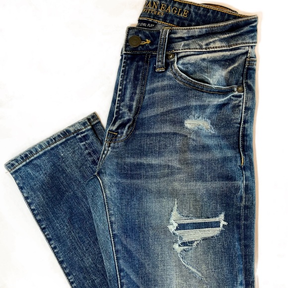 3 Pair American Eagle Distressed Skinny/Slim Jeans Size 28X32 - Picture 7 of 14